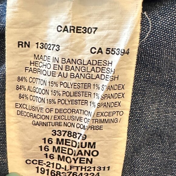 Lee Relaxed Fit Mid Rise Blue Capris - Picture 5 of 5